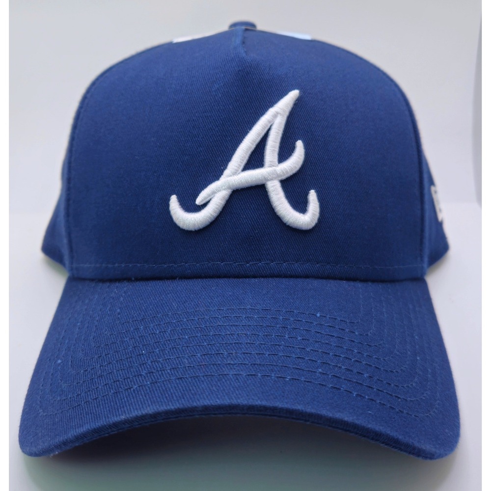 New Era Atlanta Braves MLB 9FORTY Navy Blue Snapback Baseball Hat Hat One Size